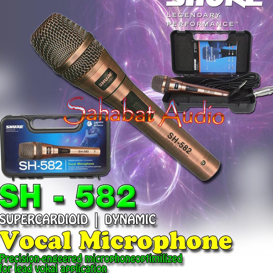 Termurah MIC KABEL SH 582 + KOPER / Microphone Cable SHURE SH - 582 / Mic Dynamic SH-582 / Microphon