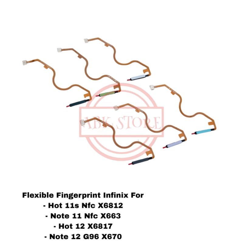 FLEXIBLE FINGERPRINT INFINIX HOT 11S , NOTE 11 NFC , HOT 12, NOTE 12 G96 X670 FLEXIBEL SIDIK JARI