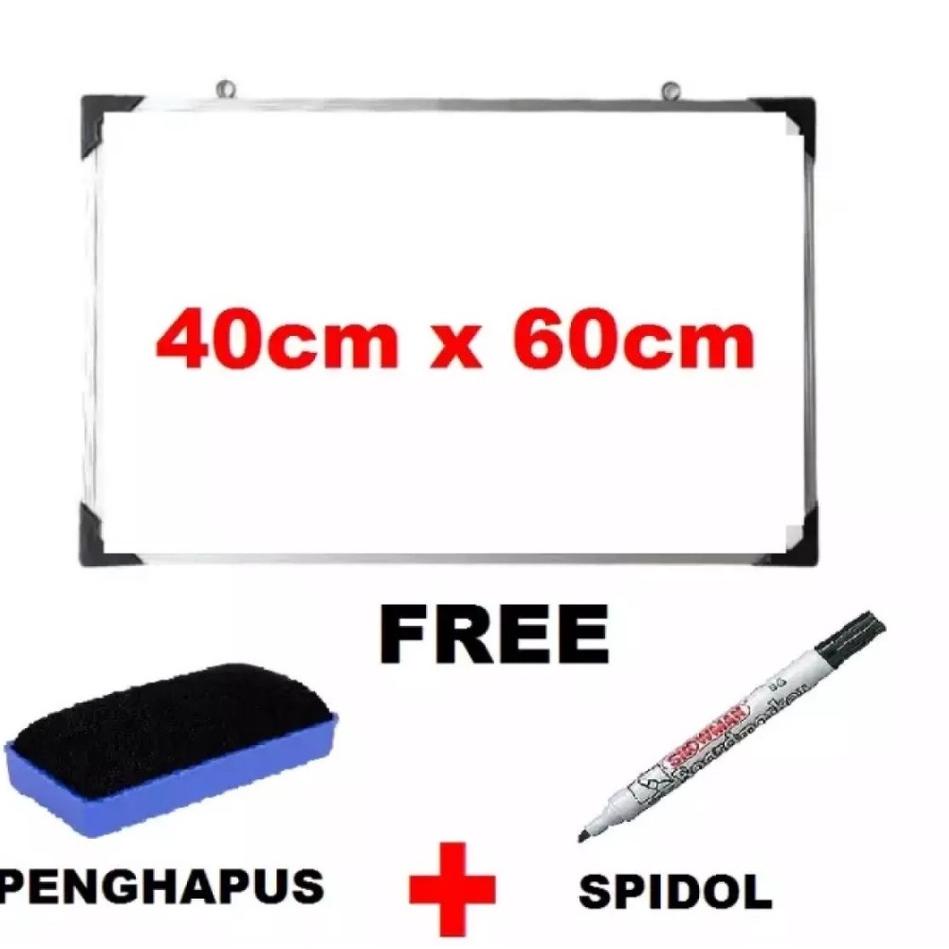 

hwgm -42 Papan Tulis Whiteboard 40x60 Free Spidol Dan Penghapus Bingkai Aluminium 684❞