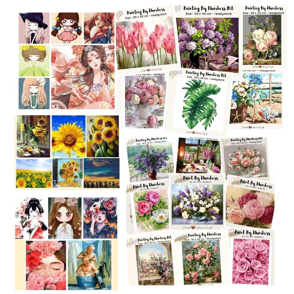

DISCOUNT !!! diy Paint by number kit 50x40cm ready jakarta. painting by numbers kit [KODE 11]