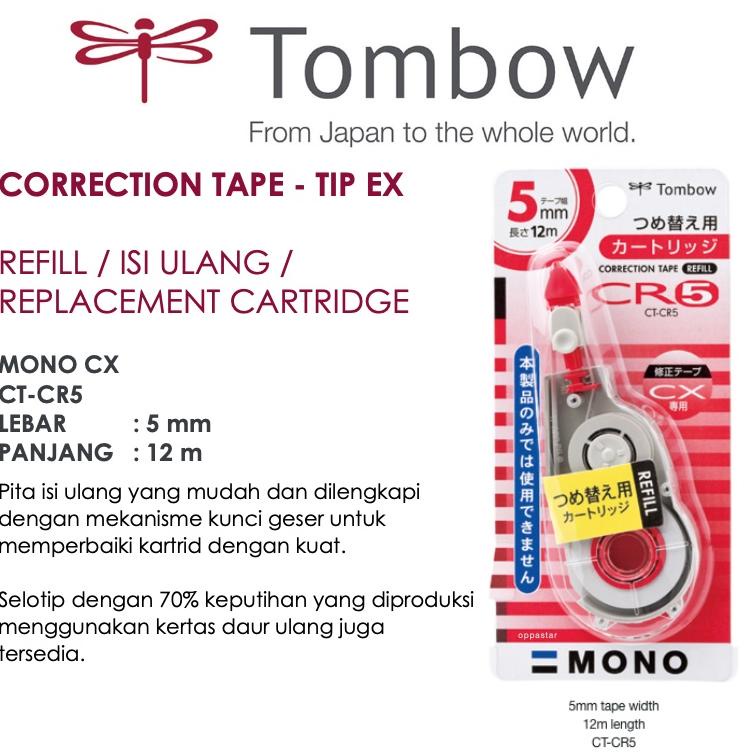 

[FPQ93] Refil Tipex Tombow Mono Cx Cr5 Tip Ex Kertas Isi Ulang 5mmx12m 6lqhf