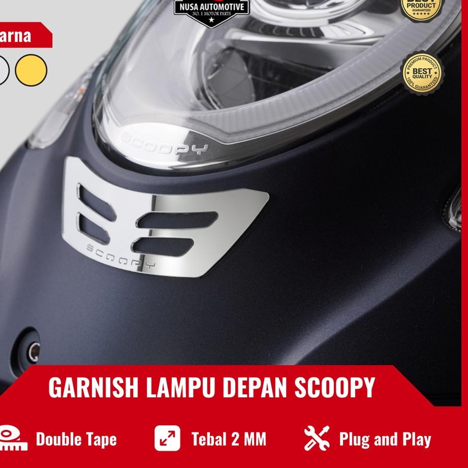SCOOPY NEW FRONT GRILL DUMMY CLASSIC/KISI -KISI DEPAN RETRO SCOOPY 2021 SCOOPY 2022 NEW GOLD DAN SIL