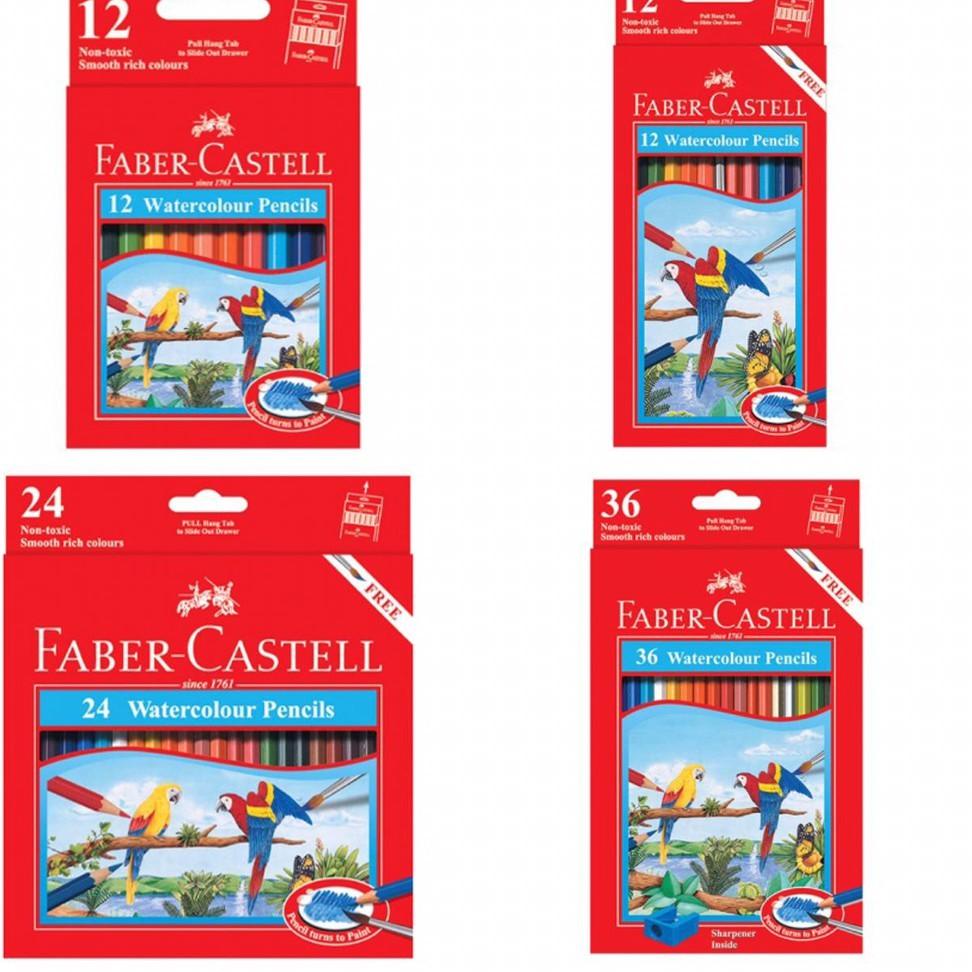 

NEW PRODUCT !! FABER CASTELL Pensil Warna 12/24/36 Watercolour pencils^& classic [KODE 77]