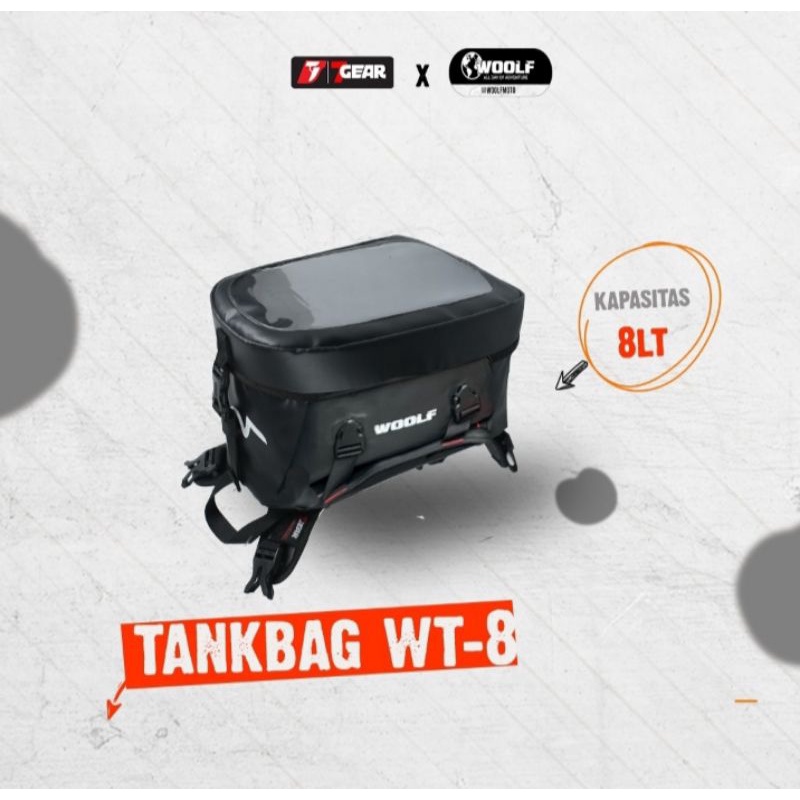 tankbag Woolf x 7gear 8liter waterproof non magnet