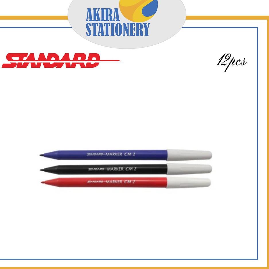 

#5KM5-B SPIDOL STANDARD MARKER KECIL CM 2 / SPIDOL CM-2 / HITAM / BIRU / MERAH LUSIN (12 PCS) ABF