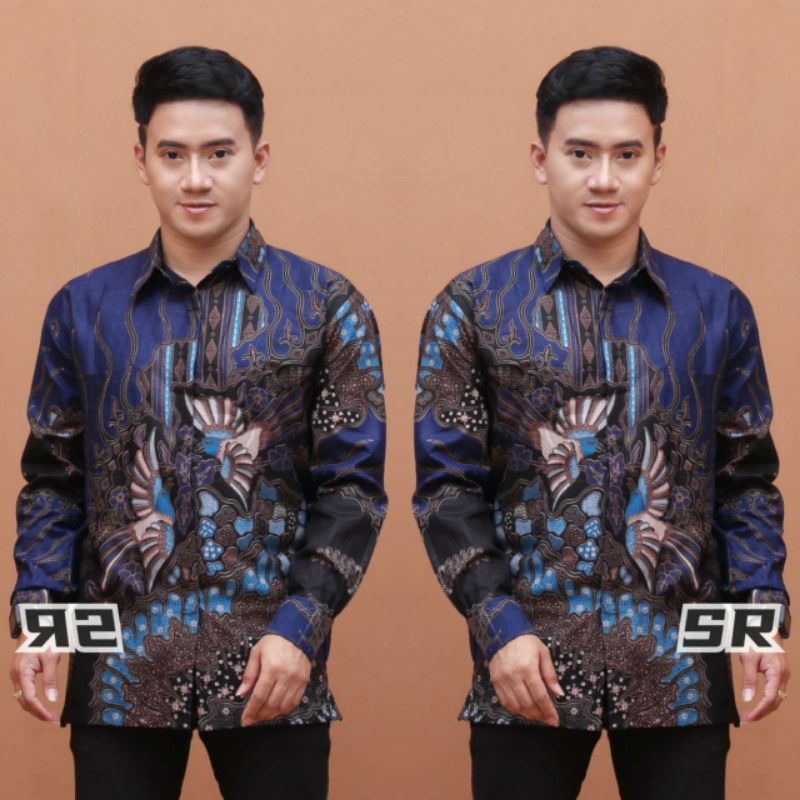 KEMEJA BATIK PRIA LENGAN PANJANG SIZE M L XL XXL  BSWART BatiK HRB026 Kenongo Hem Tosca