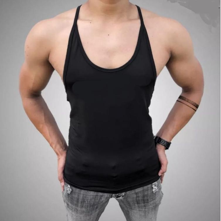 [KODE R6DLF] Singlet Tanktop Kaos Dalam Pria Polos Tali Kecil/ Singlet gym pria polos tali kecil