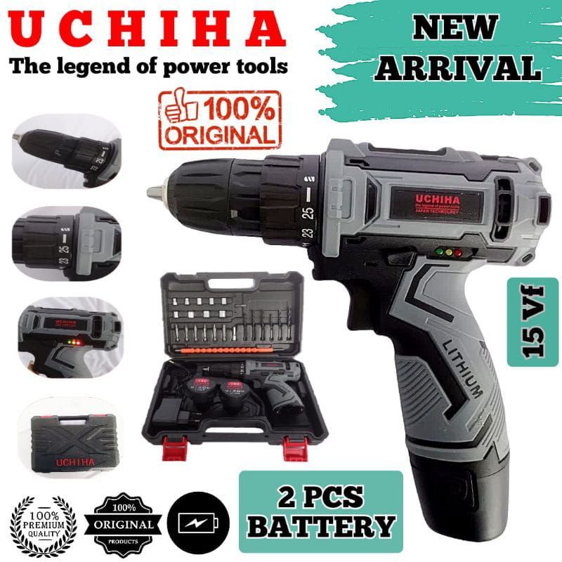 Promo Murah Mesin Bor Baterai Cordless 15v Uciha Japan Teknologi