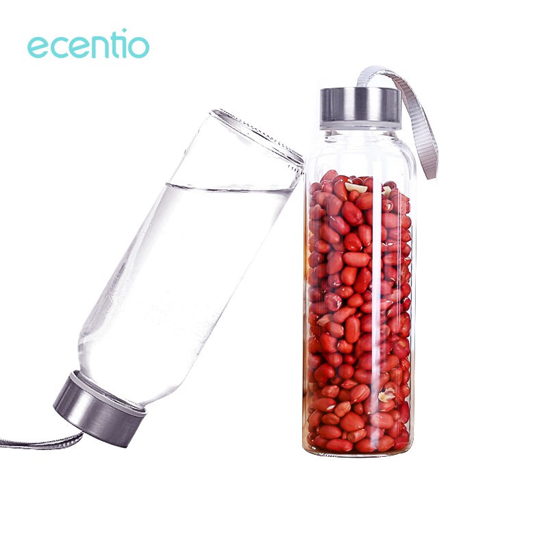 ecentio 500ml botol minum tempat minum bottle bpa free tumbler bening polos