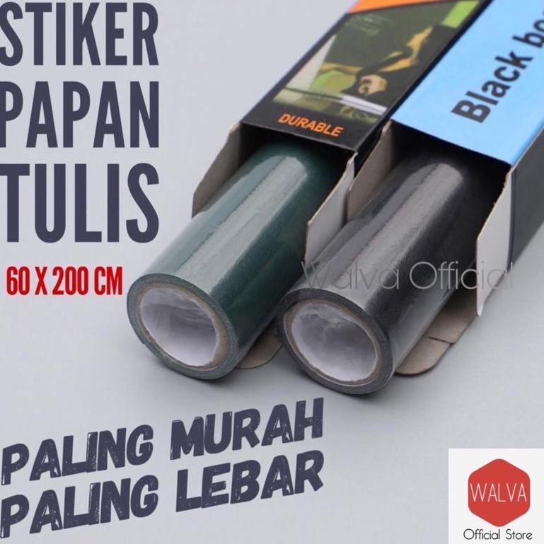 

[MURAH !!!] Stiker Papan tulis Whiteboard Blackboard Spidol Kapur tempel Putih & Hitam 60 x 200 [KODE 4]