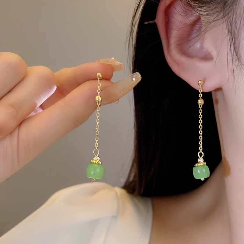 Gaya Baru925 Perak Jarum Mewah Panjang Rumbai Anting Wanita Drop Earrings