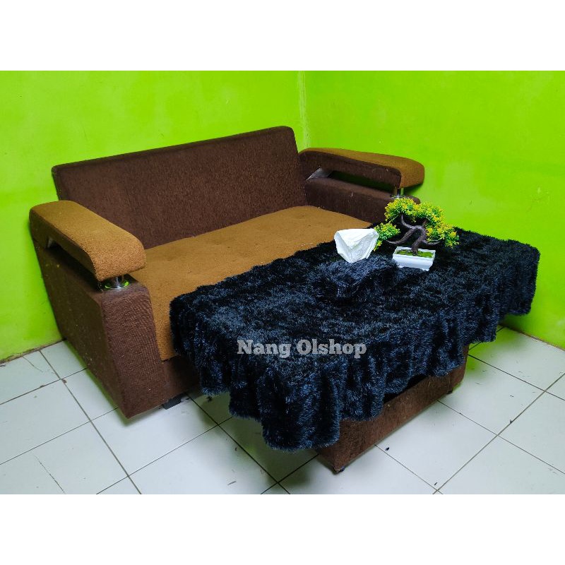 COD Taplak Meja Rumbai Ruang Tamu + Sarung Tisu Bulu Rasfur Ukuran 100x50x20cm Murah