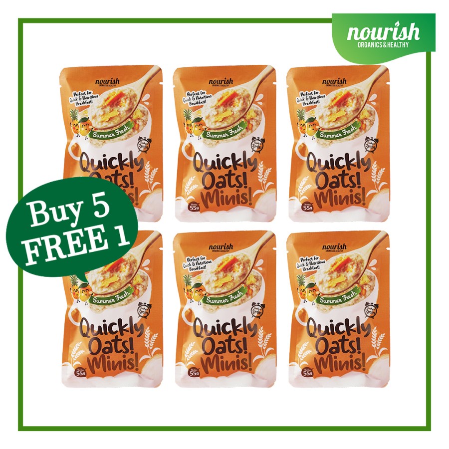 

BUY 5 GET 1 FREE Quickly Oats! Minis! Instant Oatmeal Summer Fresh-JktBar