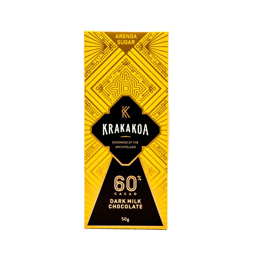 

Krakakoa, Arenga 60% Dark Milk Chocolate 50gr (No White Sugar Chocolate)-JktBar