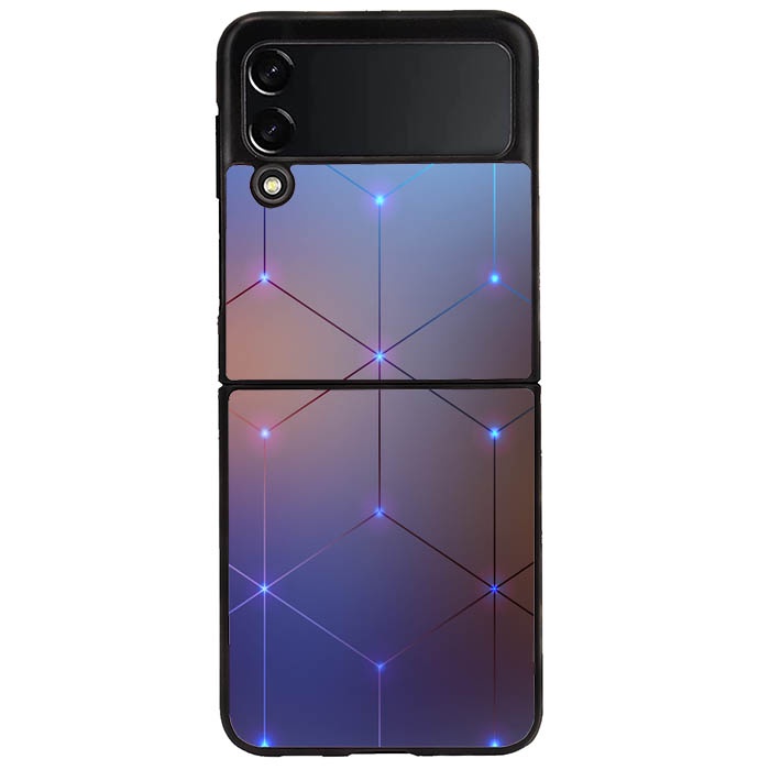 Casing Case Samsung Galaxy Z Flip 3 Z Flip 4 led lines DF337