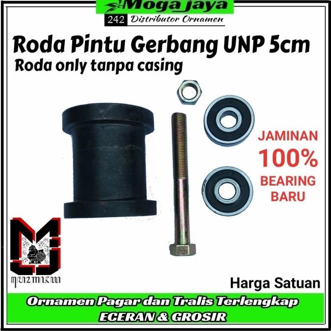 roda unp 5cm bearing baru roda pintu gerbang