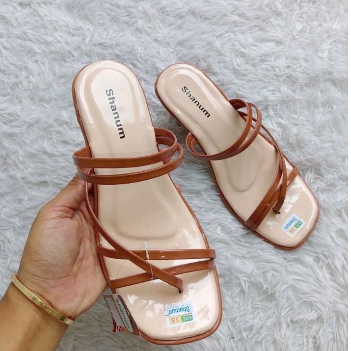 Sandal higheels wanita model tali hak 5 cm