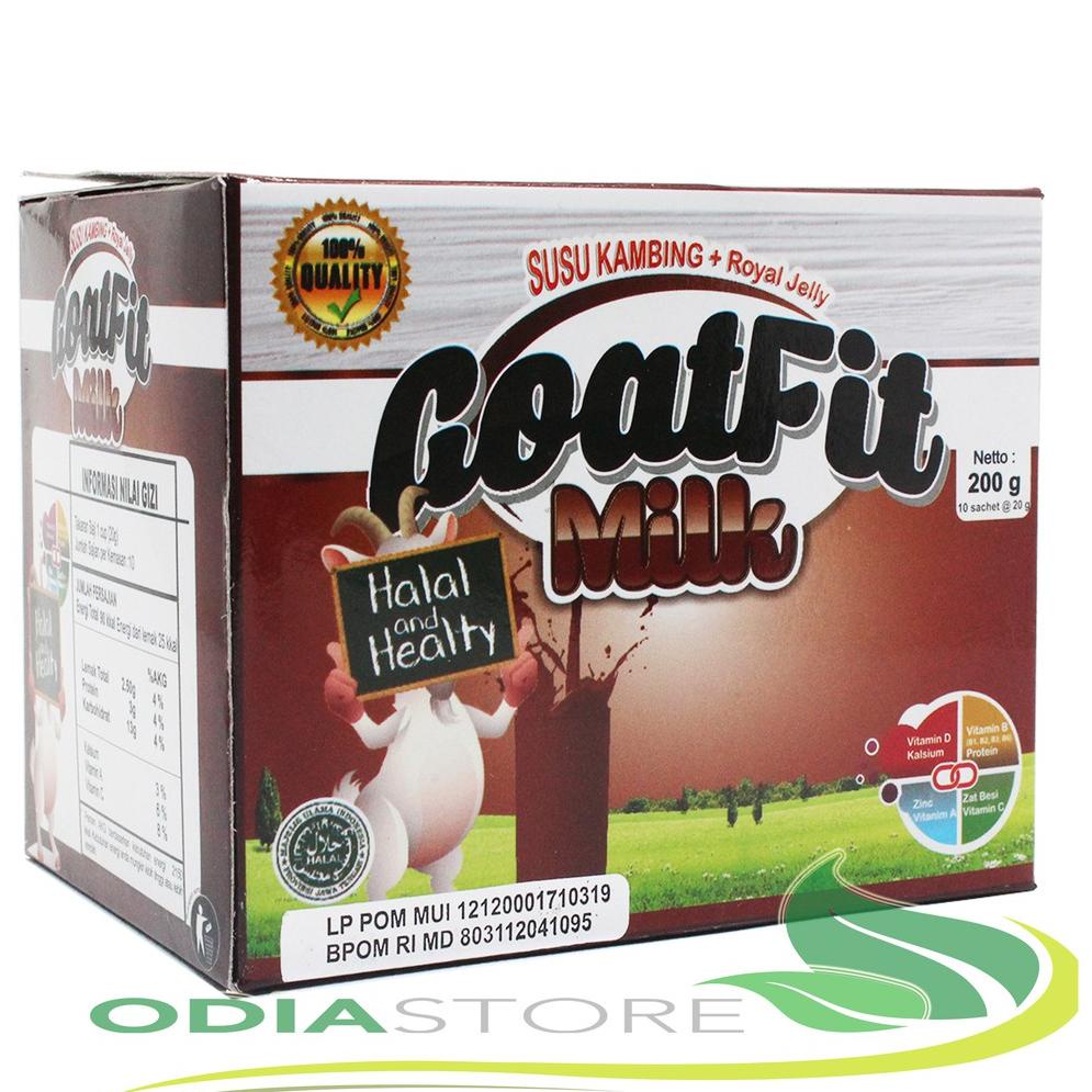 

>XC26619< Susu Kambing Etawa GOATFIT COKLAT SACHET ISI 10 Sachet/ GoatFiT MILK