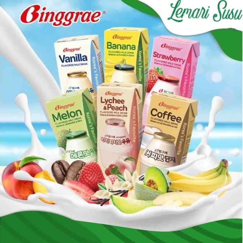 

✔✔SALE✔✔ Binggrae milk/binggrae banana milk/binggrae strawberry milk/binggrae melon milk/susu Korea binggrae/susu binggrae