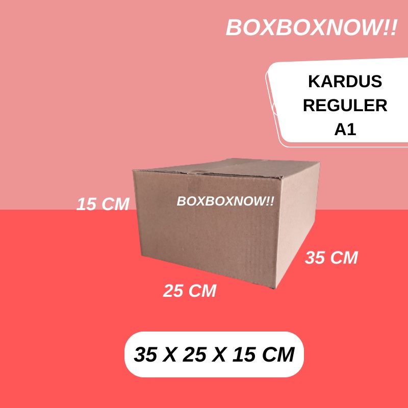 

35 X 25 X 15 CM KARDUS PACKING KEMASAN KARTON BOX DUS KOTAK PACKAGING POLOS MURAH BARU