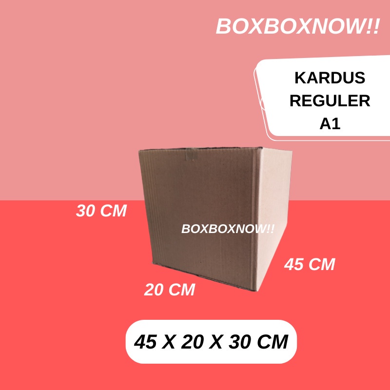 

45 X 20 X 30 CM KARDUS PACKING KEMASAN KARTON BOX DUS KOTAK PACKAGING POLOS MURAH BARU