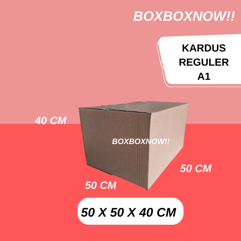 

50 X 50 X 40 CM KARDUS TEBAL JUMBO POLOS KARTON PACKING KOTAK BOX