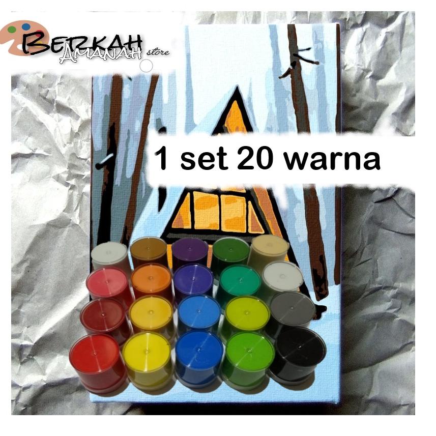 

[BAZ81] 1set 20 warna/cat lukis acrilik multymedia 3571