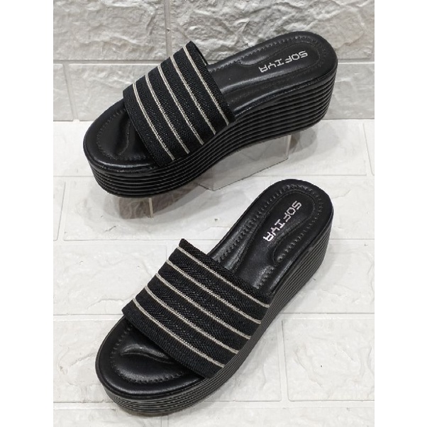 Ready Sendal Wedges Sofiya Import Ori