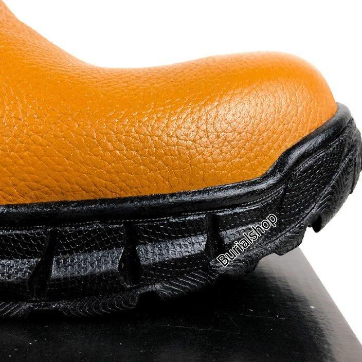 Sepatu Safety Boots Proyek Kulit Sapi Kerja Lapangan Septi Sefty Ujung Besi 05 Bs