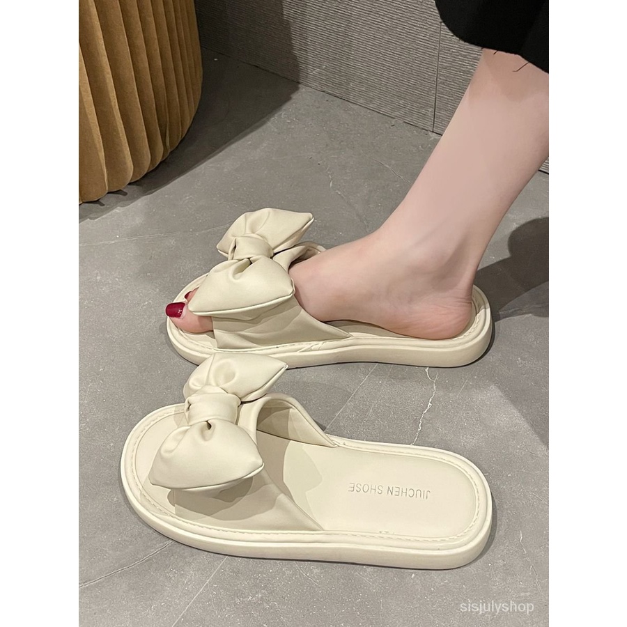 [✅BISA COD] #Sisjuly# Sepatu datar wanita / sandal bawah lembut wanita / sandal busur baru wanita