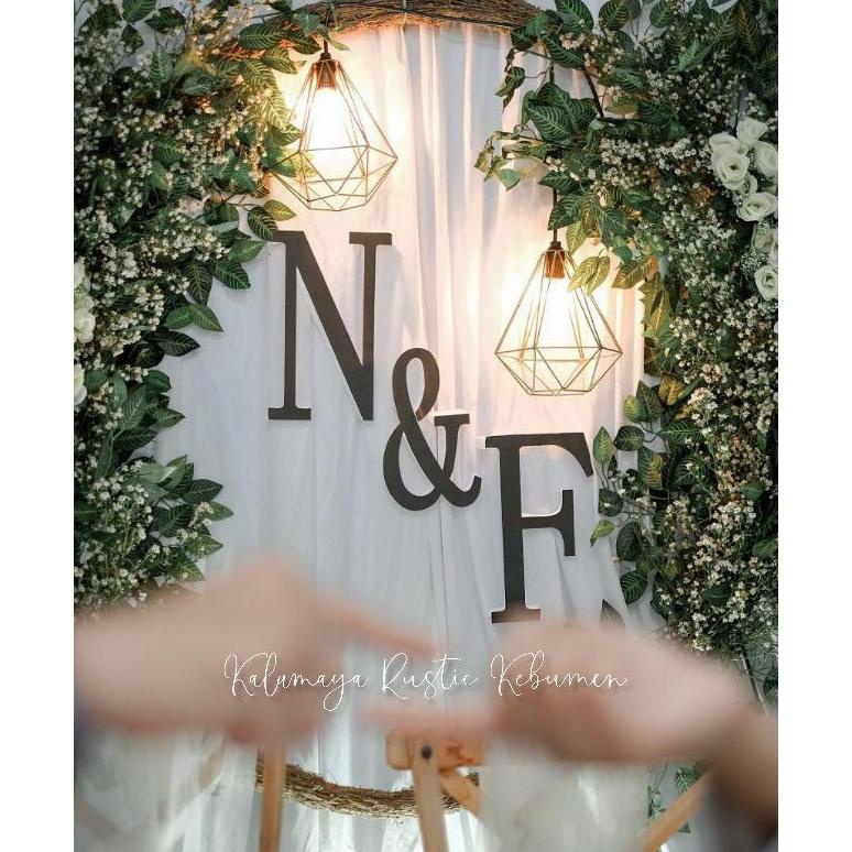 Custom Nama Styrefoam Gabus Hiasan Engagement Dekorasi Backdrop Ulang Tahun Aqiqah Tasyakuran