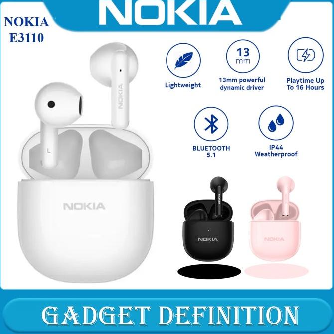 Terbaru Nokia E3110 True Wireless Earbuds Bluetooth Earphone Tws Hd Original