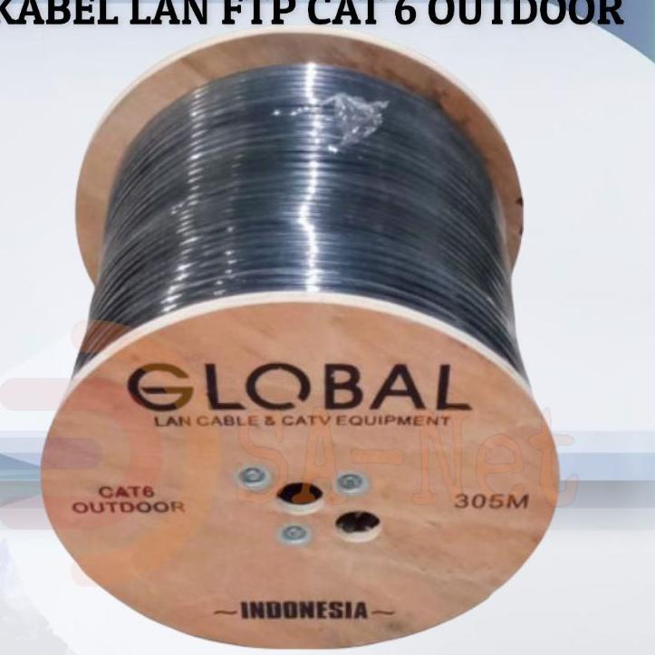 Terlaris GLOBAL FTP CAT 6 305 METER DOUBLE JACKET - KABEL LAN OUTDOOR