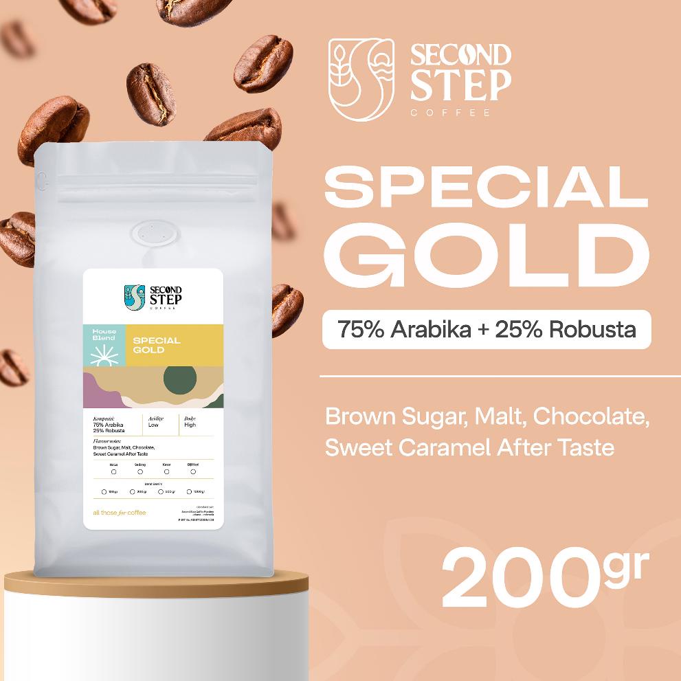 

TEBUS MURAH ✅ Kopi Espresso Special Gold Blend Coffee Beans 200gr Coffe Roast Bean Biji Bubuk