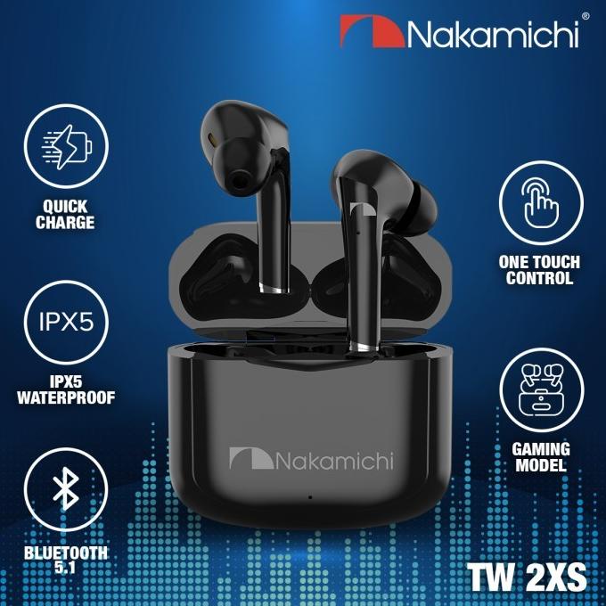 Terbaru Nakamichi Tw2Xs True Wireless Earphone Earbuds Gamer Tw 2Xs Tws Gaming