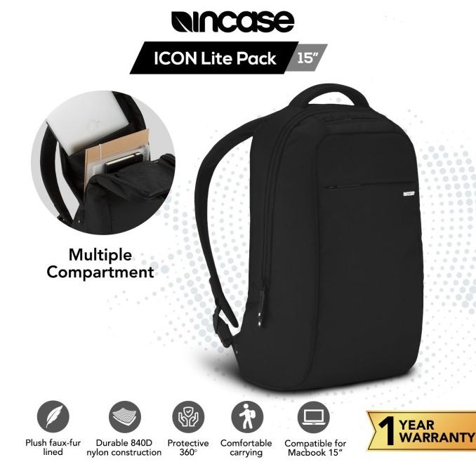 SALE Incase Icon Lite BackPack - Black Termurah