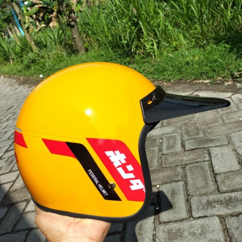 Terjangkau - Helm Honda Gank Original SNI Kaca Datar ..