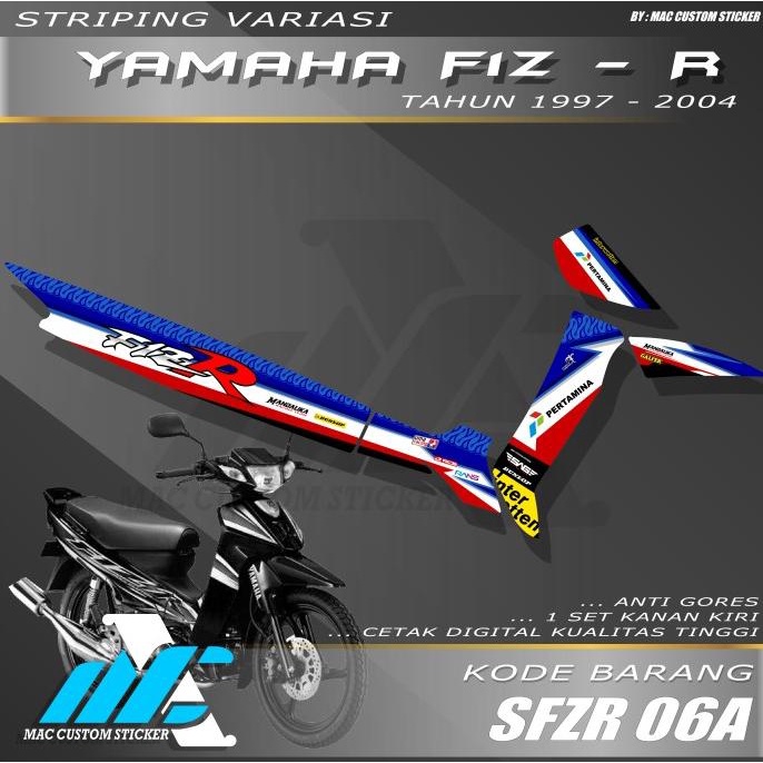 STRIPING VARIASI YAMAHA FIZ-R / F1Z-R - SFZR 06 MOTIF MANDALIKA RACING