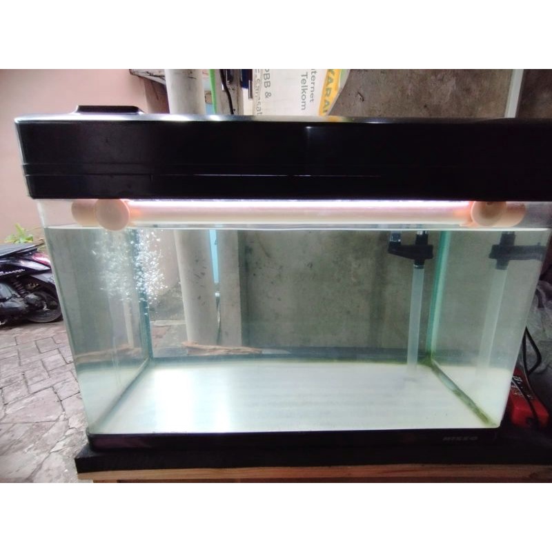Aquarium bending lengkap merk nisso full set + tutup nisso