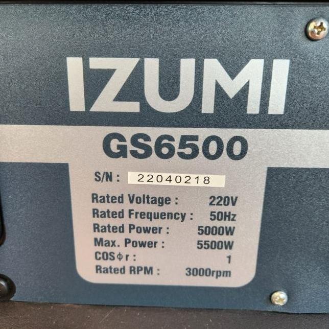 Genset Izumi 5000 Watt Gs6500