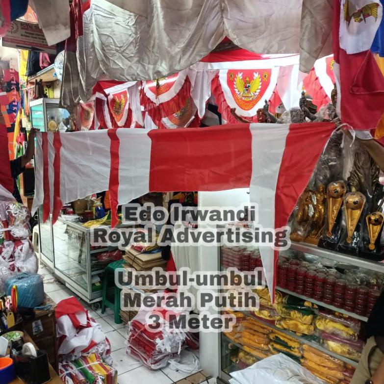 

[DISKON !!!] Bendera Umbul-umbul Merah Putih Motif Ukuran 3 Meter dan 4 Meter Ready Stock Berkualitas [KODE 61]