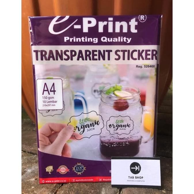 

Trendy EPRINT TRANSPARENT STICKER ..
