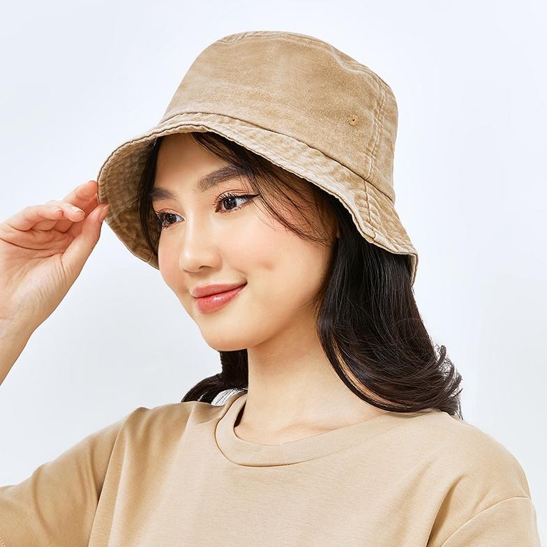 Update KKV - TR Blank Washed Bucket Hat i Bucket Washed Brown Denim Blue ,.