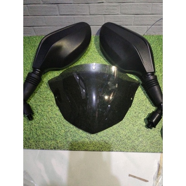 Visor Beat Karbu Plus Spion Model Click Import Sepasang Kualitas Terbaik