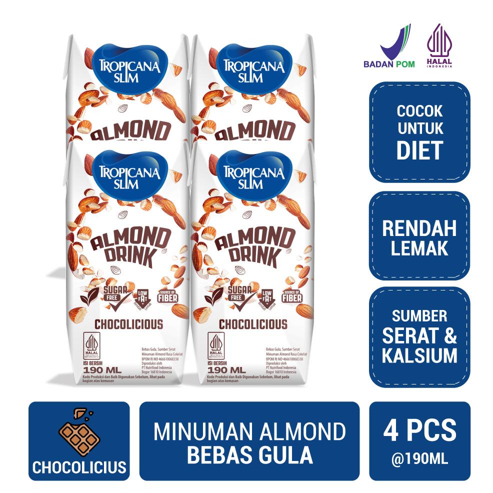 

Model baru - Tropicana Slim Almond Drink Chocolicious 190ml (4 pcs) - Minuman Almond Cokelat Bebas Gula to Drink