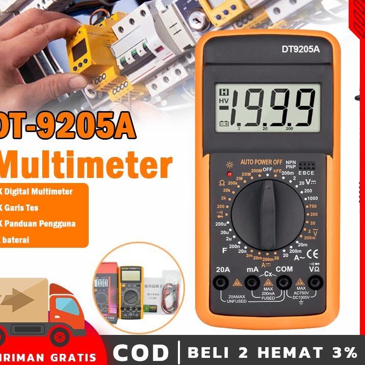 Masih fresh EZREN DT-9205A Multimeter Avometer Multitester Digital DC AC Diode TR Multimeter Digital