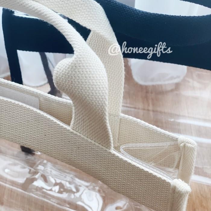 1Pcs Tas Tote Marhen Korea Pvc Mika Goodie Bag Hampers Gift Transparan