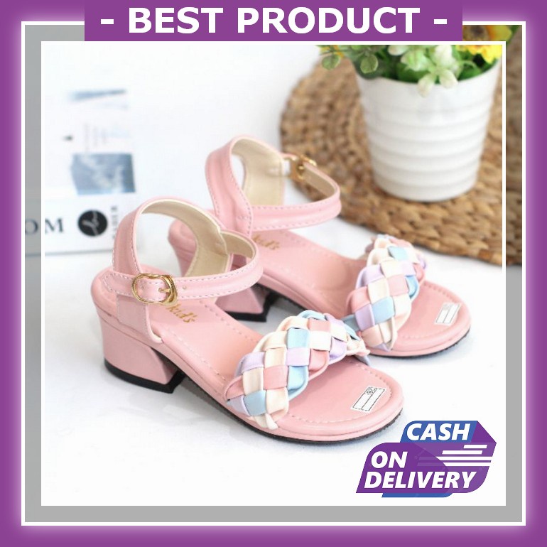 Sendal Anak Perempuan Import Sandal Anak Perempuan Kondangan High Heels Jinjit Umur 2 3 4 5 6 7 8 9 