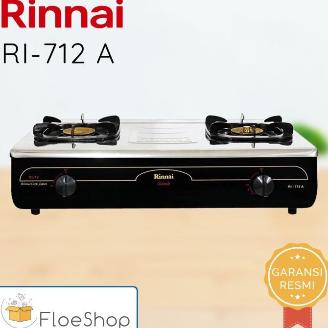 Kompor Gas 2 Tungku Stainless Tinggi Rinnai / Rinai RI 712A RI712A