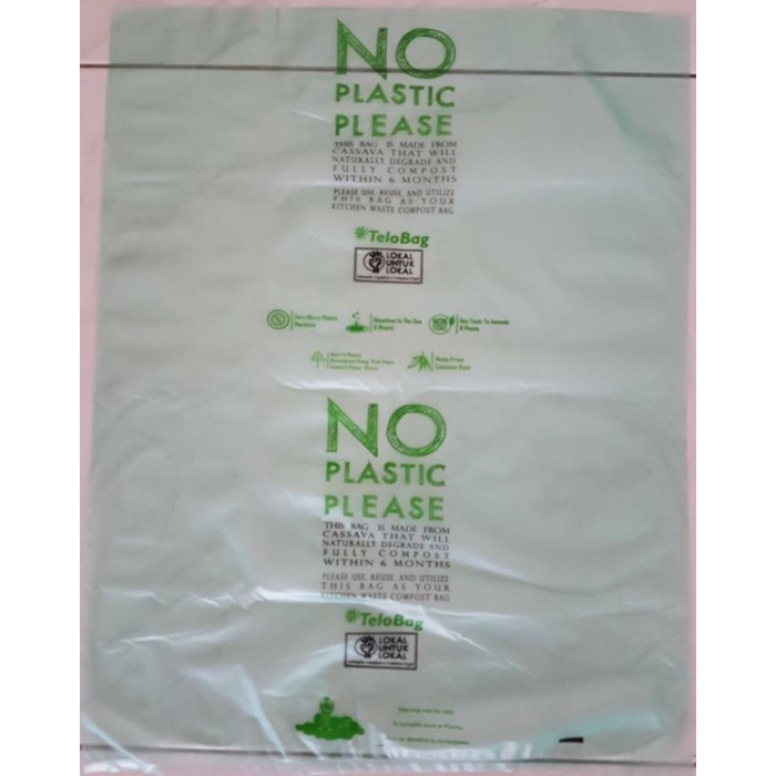 Trash bag kantong sampah organik plastik organik singkong telobag 44x6